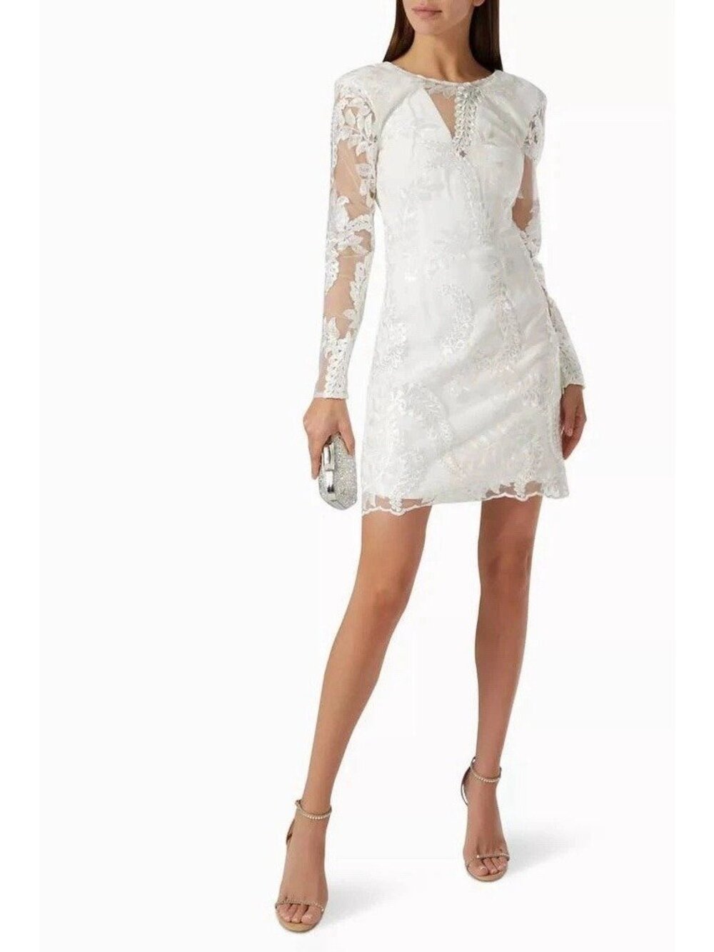 NWT ELLIATT Womens S Davison Mini Dress Long Sleeve Bridal Shower/Wedding
